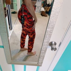 Orange Camouflage Pants